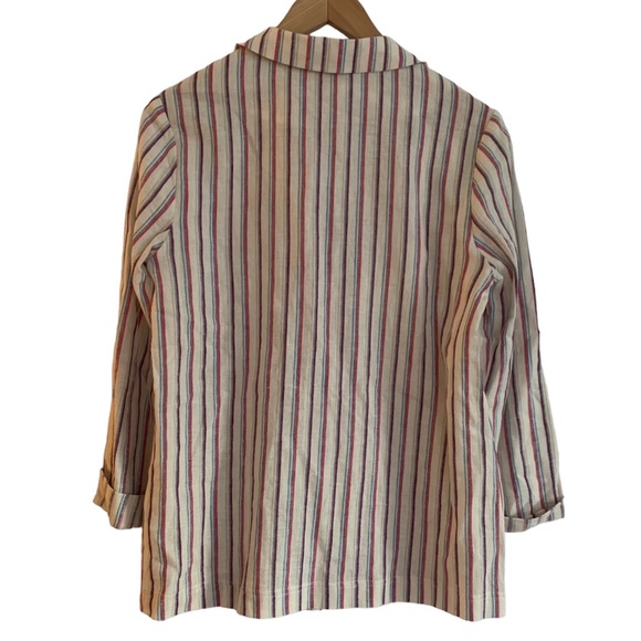 Dolan Left Coast for Anthropologie Stripe Linen Blazer - Picture 7 of 7